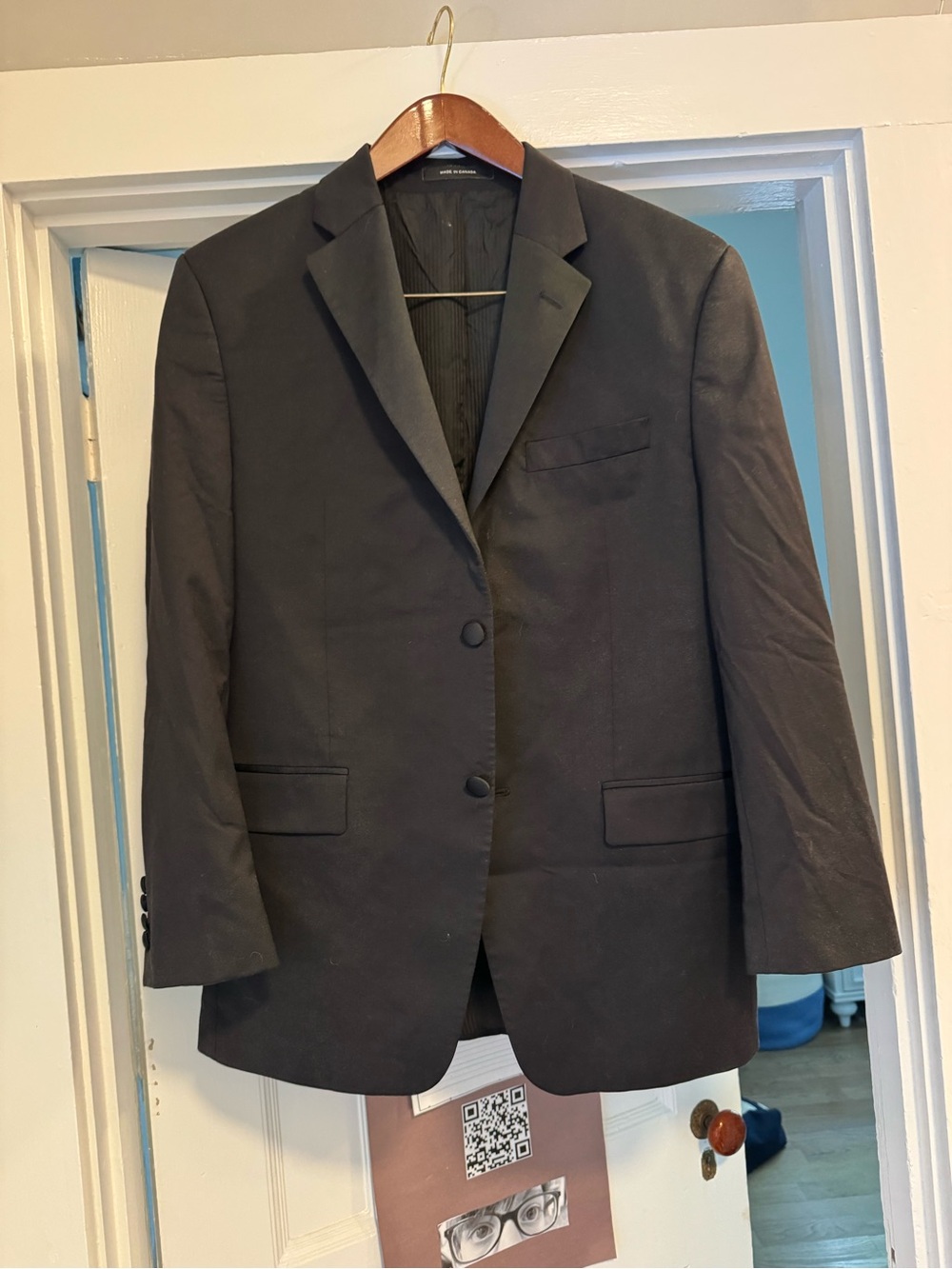 Calvin Klein Black Two-Button Men's Tuxedo